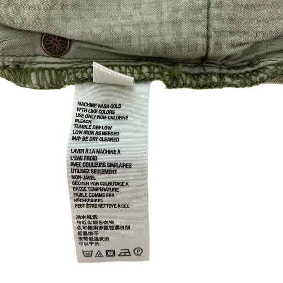 FREE PEOPLE We the Free Camo Combo Distressed Raw Hem Cutoffs Size 24 - Picture 13 of 14